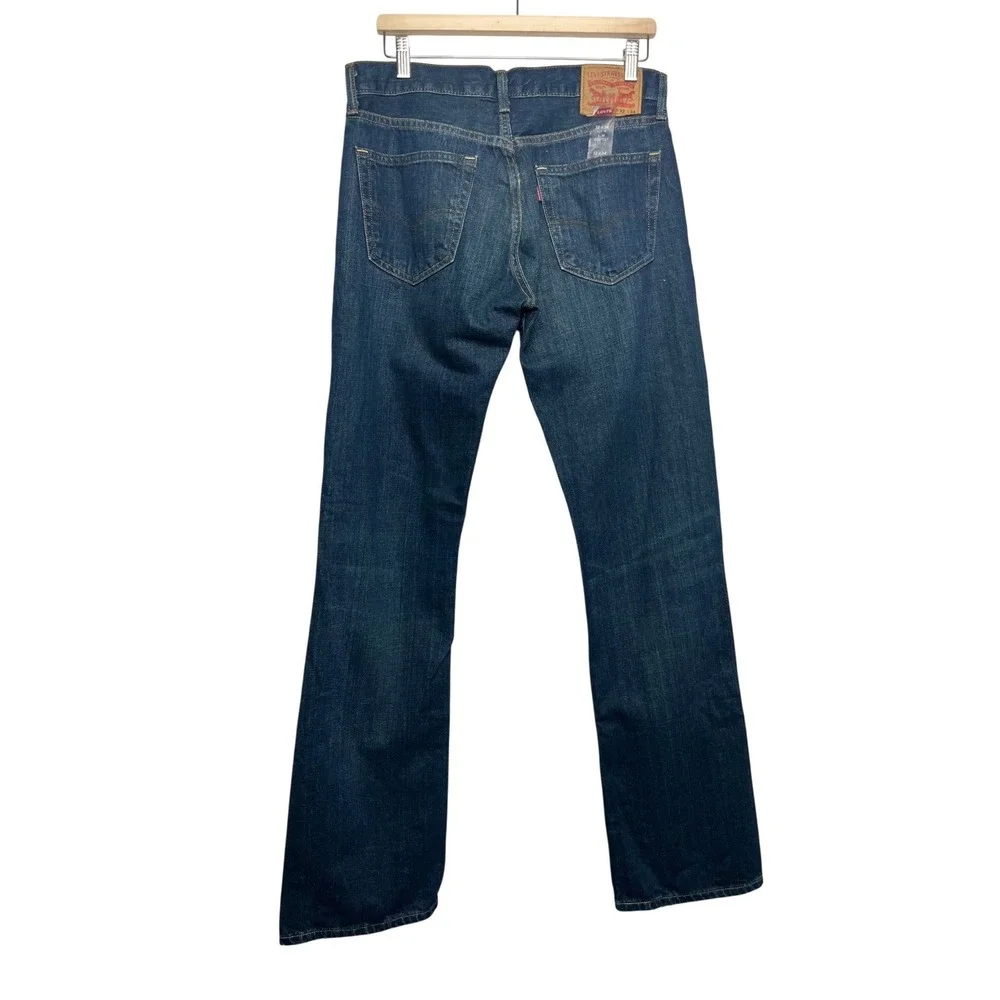 Levis 527 Slim Bootcut Jeans Mens 32x34 Dark Wash Blue Western Denim 05527-0501 - Picture 3 of 9